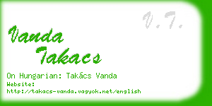 vanda takacs business card