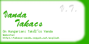 vanda takacs business card